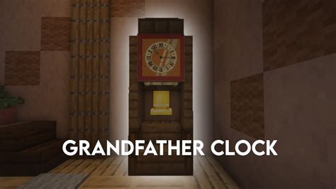 This version of a Minecraft Grandfather Clock will look great in all of your houses and should look a lot. . Minecraft grandfather clock